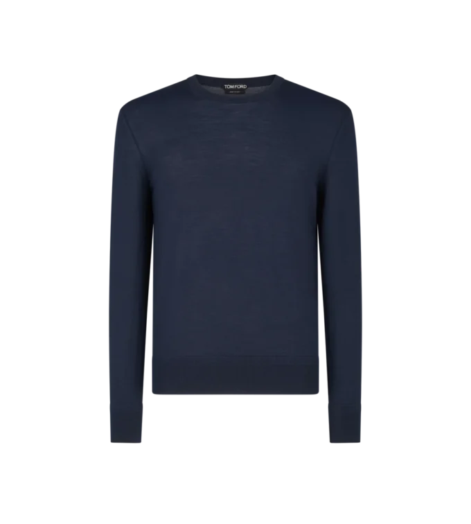 Col rond en pure laine fine
