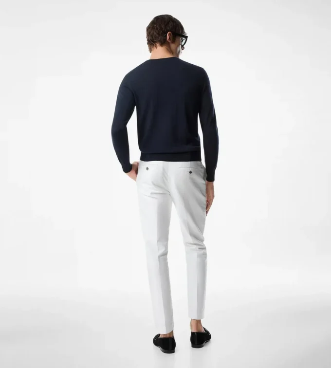 Col rond en pure laine fine