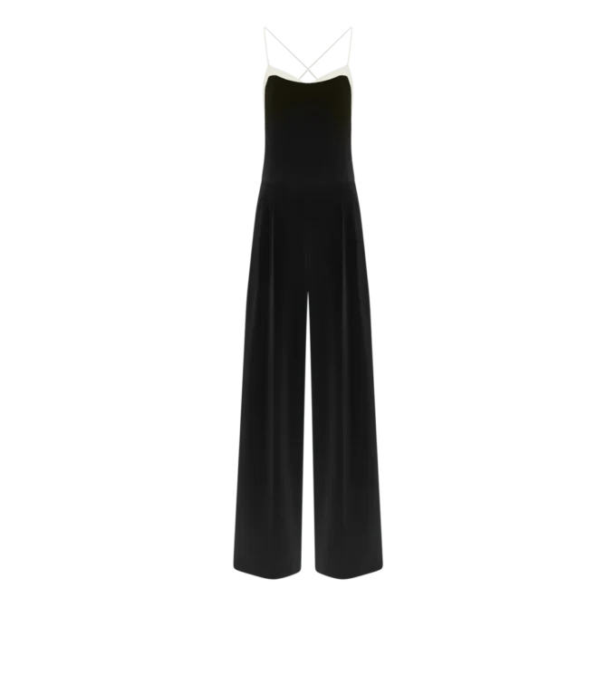 Combinaison-caraco double georgette stretch
