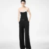 Combinaison-caraco double georgette stretch