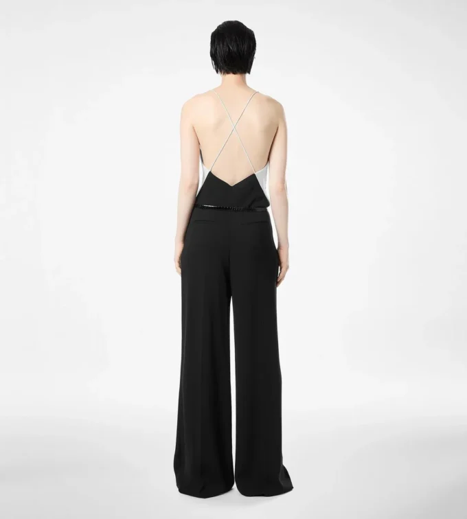 Combinaison-caraco double georgette stretch