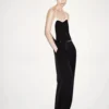 Combinaison-caraco double georgette stretch