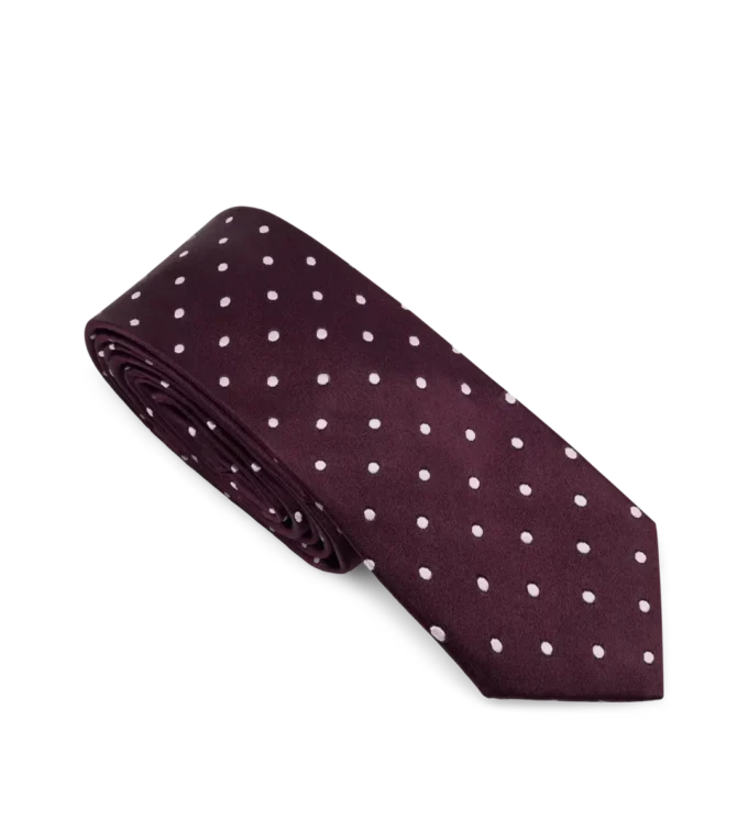 Cravate en satin à pois Cravate en satin à pois
