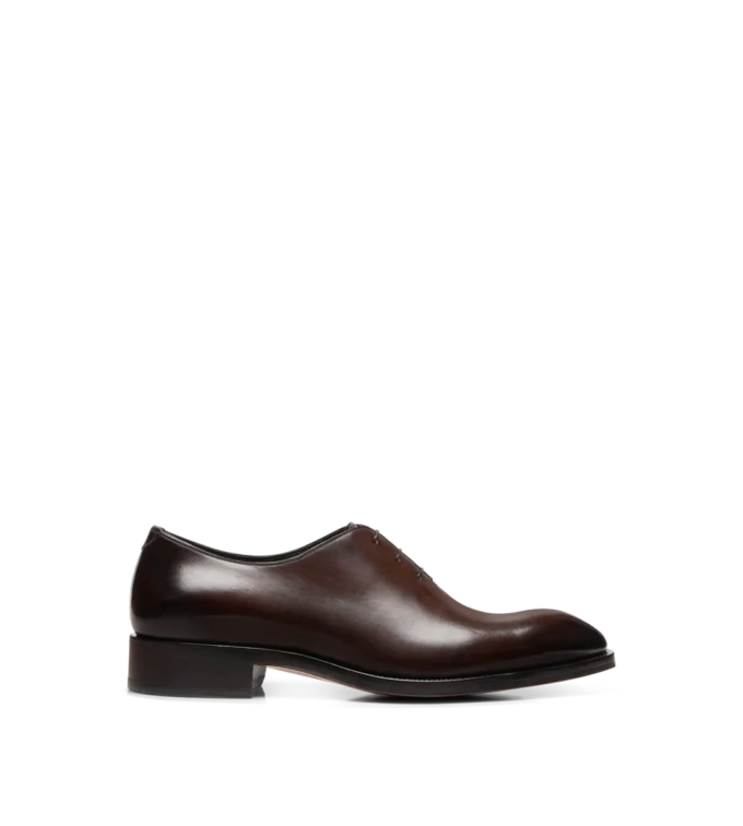 Cuir bruni, coupe entière, lacets Cuir bruni, coupe entière, lacets