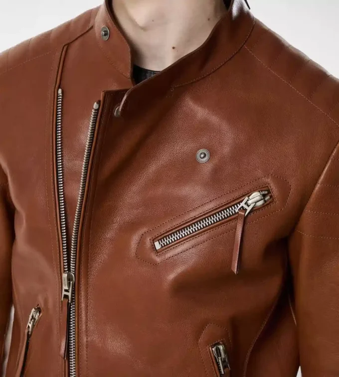 Cuir grainé Buffalo Asymmetric Racer Cuir grainé Buffalo Asymmetric Racer