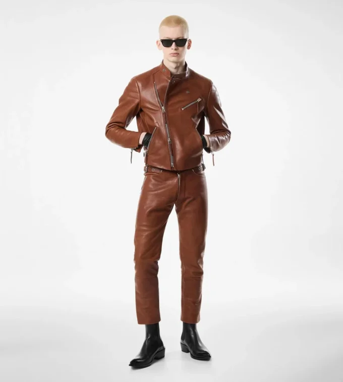 Cuir grainé Buffalo Asymmetric Racer Cuir grainé Buffalo Asymmetric Racer