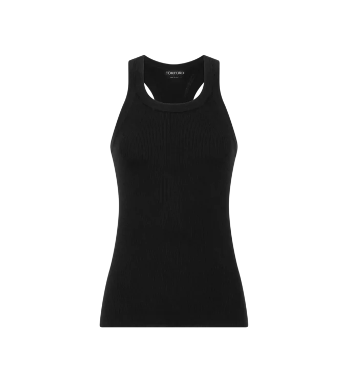 Débardeur masculin à dos nageur en maille fine mérinos Débardeur masculin à dos nageur en maille fine mérinos