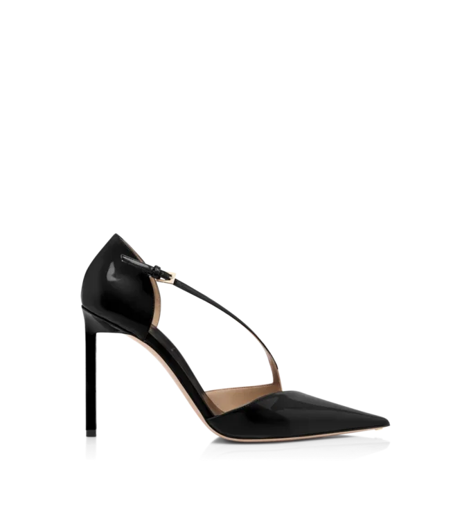 Escarpins asymétriques en cuir verni Escarpins asymétriques en cuir verni