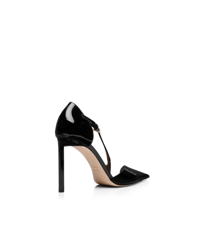 Escarpins asymétriques en cuir verni Escarpins asymétriques en cuir verni