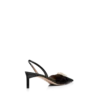 Escarpins à bride arrière en cuir brillant Escarpins à bride arrière en cuir brillant