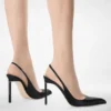 Escarpins à bride arrière en satin Escarpins à bride arrière en satin