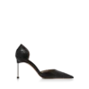 Escarpins D&rsquo;Orsay à talons aiguilles en python imprimé semi-brillant