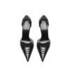 Escarpins D&rsquo;Orsay à talons aiguilles en python imprimé semi-brillant