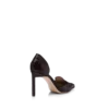 Escarpins Eva D&rsquo;Orsay en cuir crocodile estampé brillant