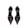 Escarpins Eva D&rsquo;Orsay en cuir crocodile estampé brillant
