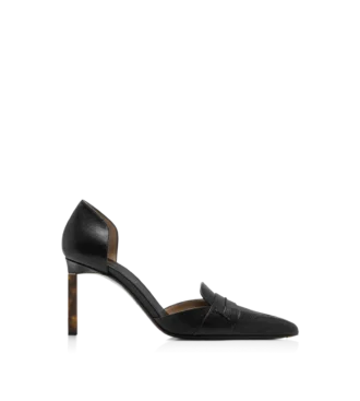 Escarpins Eva D&rsquo;Orsay en cuir grainé souple