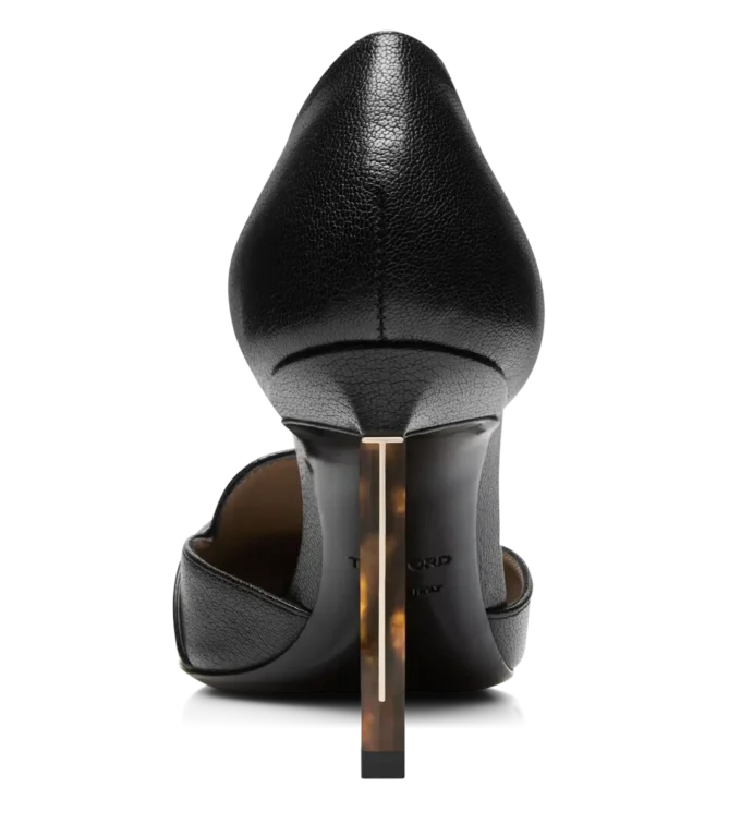 Escarpins Eva D&rsquo;Orsay en cuir grainé souple