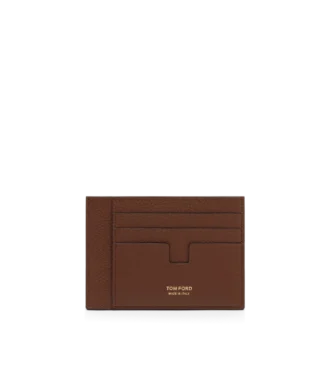Grand porte-cartes en cuir grainé