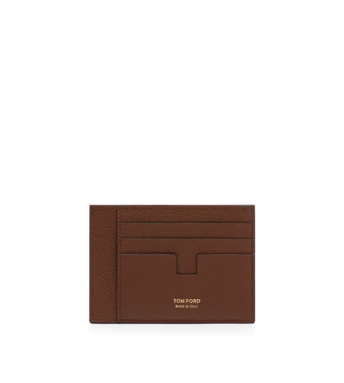 Grand porte-cartes en cuir grainé