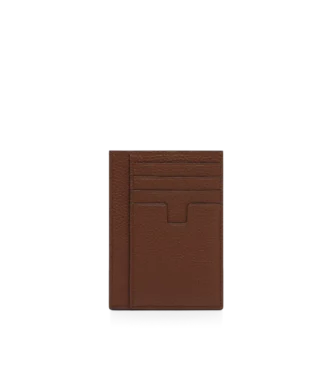 Grand porte-cartes en cuir grainé