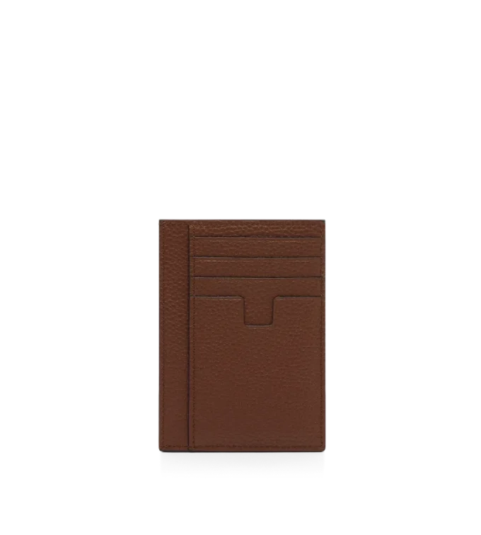 Grand porte-cartes en cuir grainé