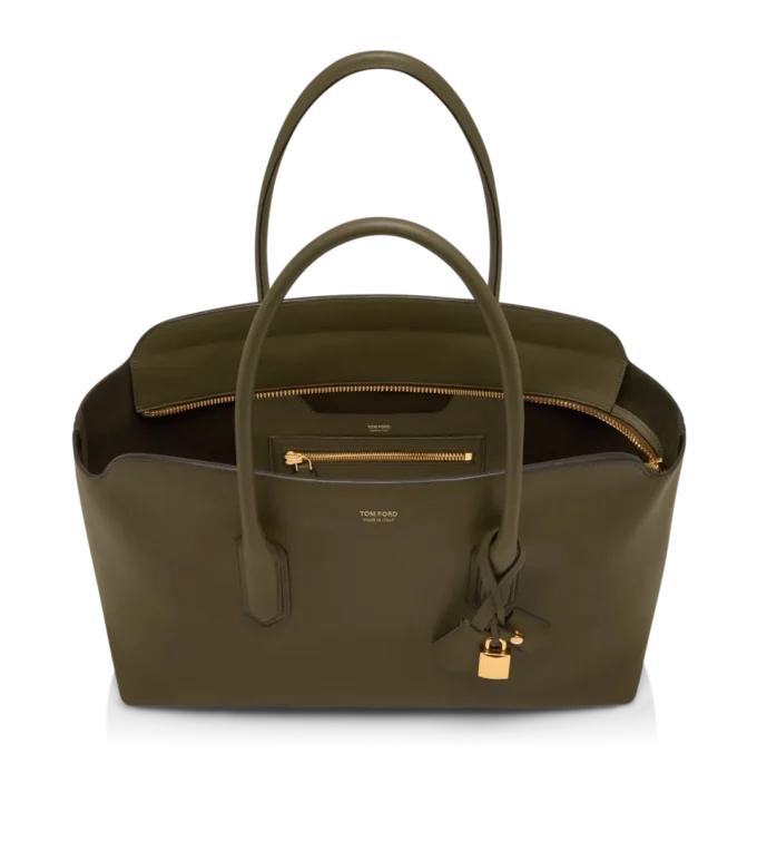 Grand sac à bandoulière Alexander en cuir grainé naturel Grand sac à bandoulière Alexander en cuir grainé naturel