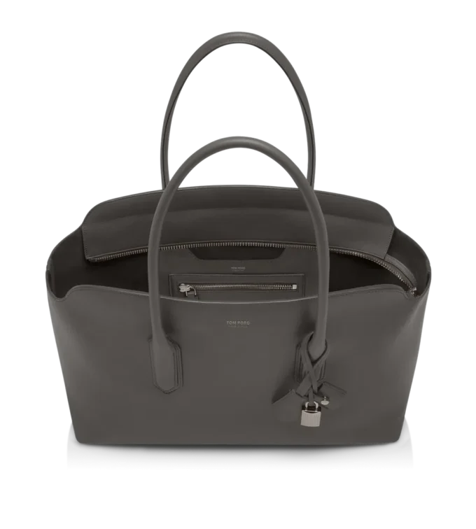 Grand sac à bandoulière Alexander en cuir grainé naturel Grand sac à bandoulière Alexander en cuir grainé naturel