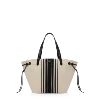 Grand sac fourre-tout en jacquard rayé