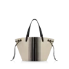 Grand sac fourre-tout en jacquard rayé Grand sac fourre-tout en jacquard rayé