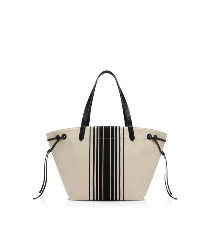 Grand sac fourre-tout en jacquard rayé Grand sac fourre-tout en jacquard rayé