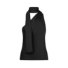Haut asymétrique avec détail foulard Haut asymétrique avec détail foulard