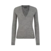 Haut en maille cachemire et soie sans coutures, col en V