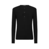 Henley en coton stretch côtelé