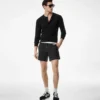 Henley en coton stretch côtelé