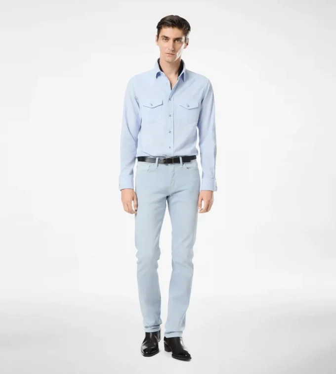 Jean droit en denim western Jean droit en denim western