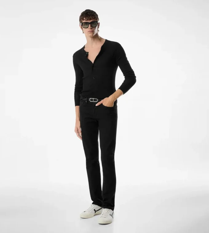 Jean droit stretch noir