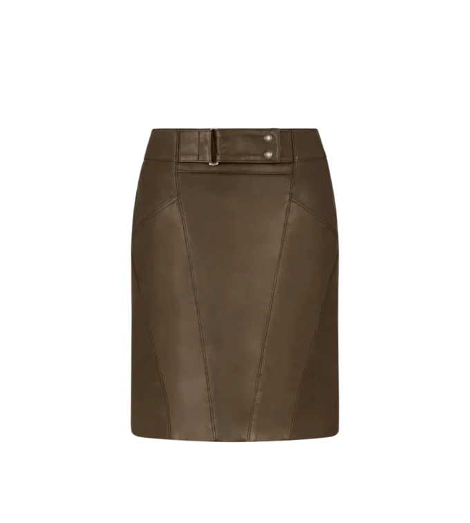 Jupe crayon en cuir au-dessus du genou Jupe crayon en cuir au-dessus du genou