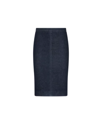 Jupe en denim ajustée longueur genou