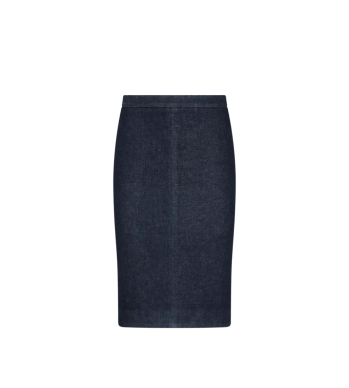 Jupe en denim ajustée longueur genou Jupe en denim ajustée longueur genou