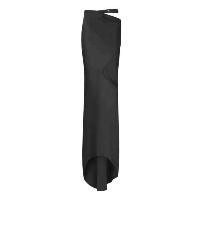 Jupe longue en satin de soie Jupe longue en satin de soie