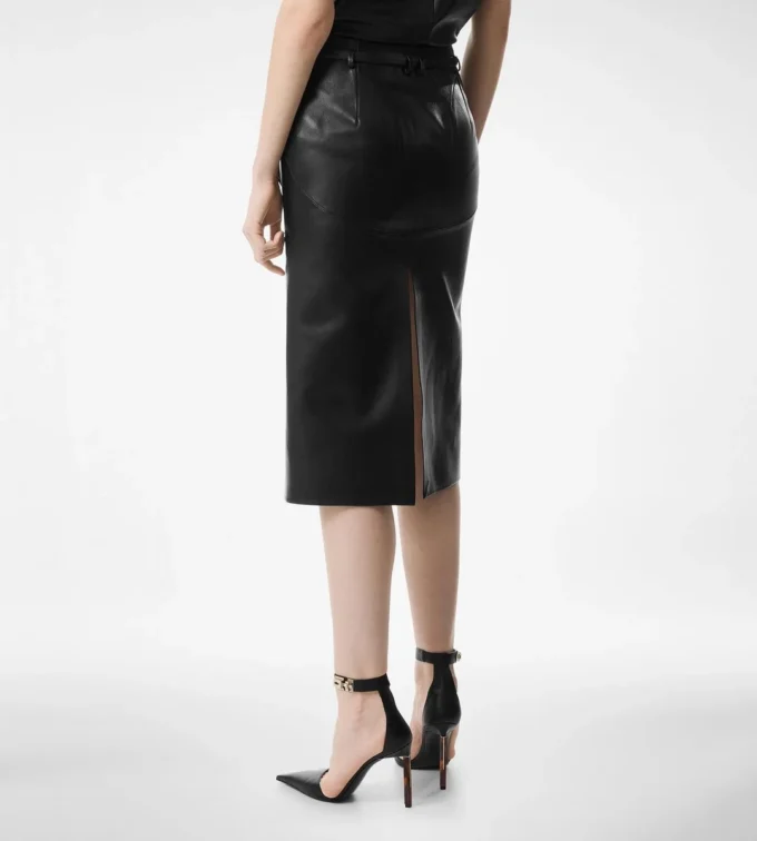 Jupe Lux en cuir nappa Jupe Lux en cuir nappa