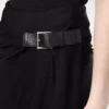 Jupe portefeuille avec détails en cuir