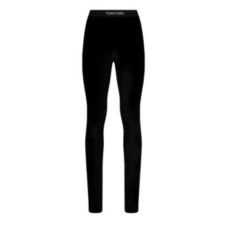 Leggings Signature en velours stretch