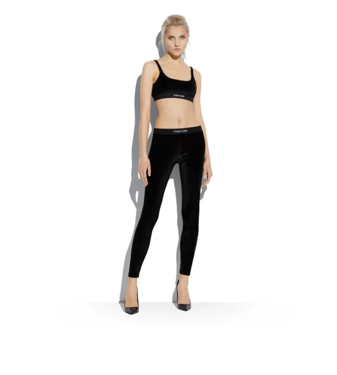 Leggings Signature en velours stretch