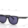 Lunettes de soleil carrées souples en corne