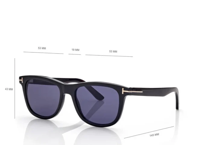 Lunettes de soleil carrées souples en corne