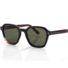Lunettes de soleil géométriques en corne