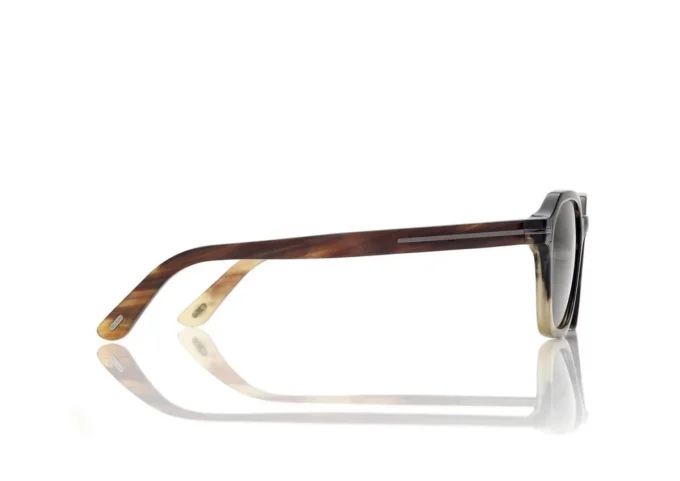 Lunettes de soleil géométriques en corne
