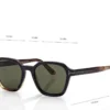 Lunettes de soleil géométriques en corne