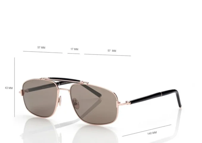 Lunettes de soleil Navigator en titane et corne Lunettes de soleil Navigator en titane et corne